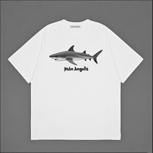 NWT Palm Angels Broken Tail Shark Short Sleeve T-Shirt